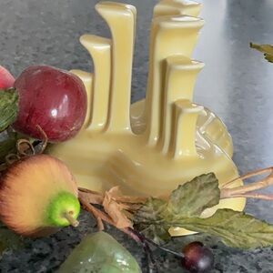 Fiestaware vintage candleholders tripod pyramid. 1987 set of two.